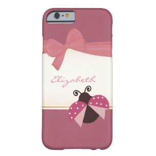 Adorable Cute Ladybug ,Bow-Personalised Barely There iPhone 6 Case