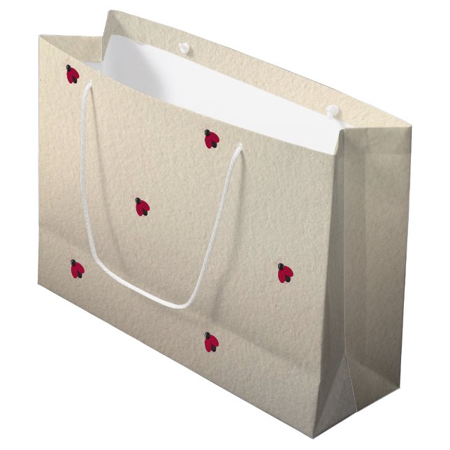 Adorable Cute ,Ladybugs,Luminous Large Gift Bag (Front Angled)