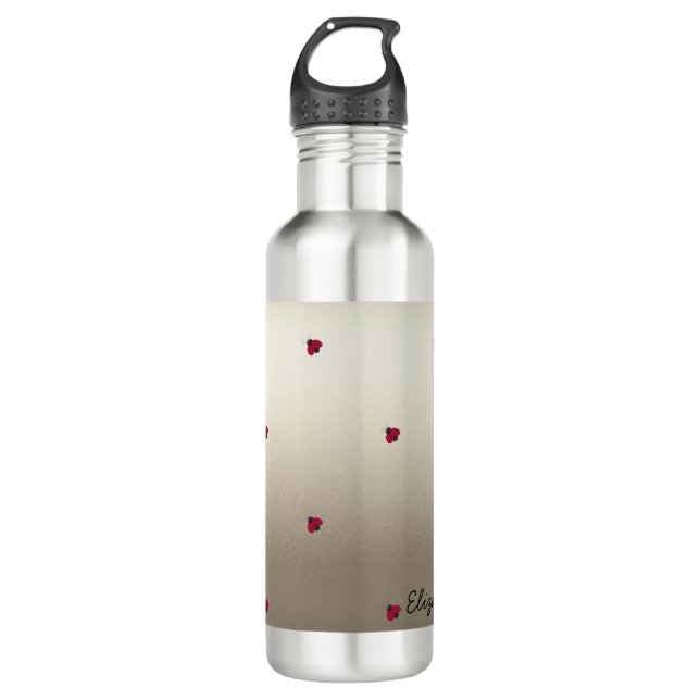 Adorable Cute ,Ladybugs,Luminous-Personalised 710 Ml Water Bottle (Front)