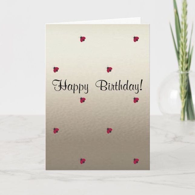 Adorable Cute ,Ladybugs,Luminous-Personalised Card (Front)