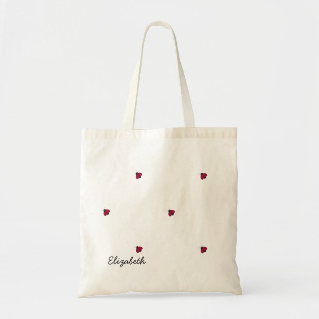 Adorable Cute ,Ladybugs,Luminous-Personalised Tote Bag (Front)