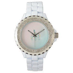 Adorable Cute Modern Girly Feathers Watch