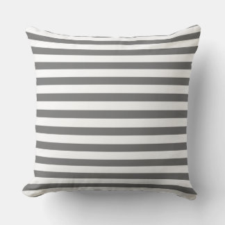 Adorable cute modern stripes white grey trendy cushion