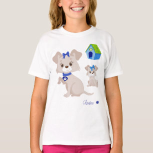 Adorable Cute Mummy Dog with Puppy Kid T-Shirt