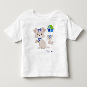 Adorable Cute Mummy Dog with Puppy Toddler T-Shirt