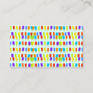 Adorable cute summer popsicles icecream kawaii le business card