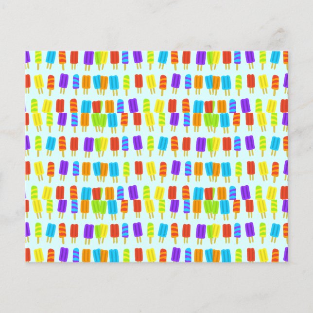 Adorable cute summer popsicles icecream kawaii  le flyer (Front)