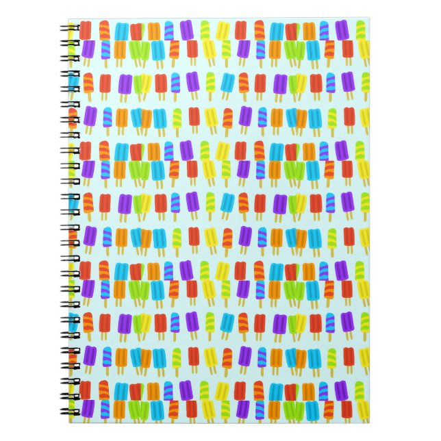 Adorable cute summer popsicles icecream kawaii  le notebook (Front)