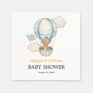 Adorable Cute Teddy Bear Baby Shower Party Napkin