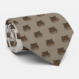 Adorable Cute ,Tiger Head,Luminous Tie
