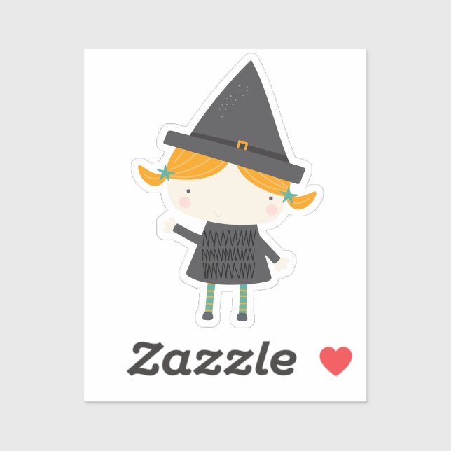 Adorable cute witch sticker (Sheet)