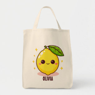 Adorable Cute Yellow Lemon Personalised Tote Bag