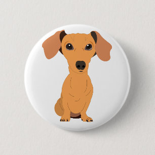 Adorable Dachshund 6 Cm Round Badge
