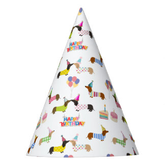 Adorable Dachshund Birthday Party Hats