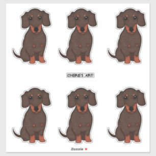 Adorable Dachshund Dogs Felt Style
