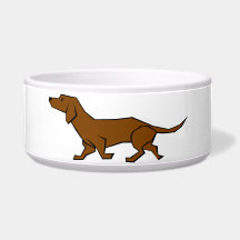 Adorable Dachshund Pet Bowl – Playful Vector Art