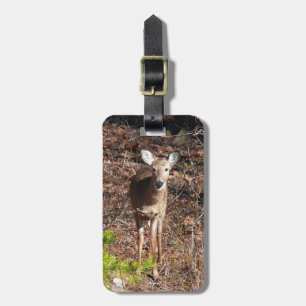 Adorable Deer in the Woods Nature Photography Luggage Tag