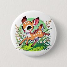 Adorable deer with spots running