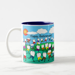 Adorable Dental Retirement  Two-Tone Coffee Mug