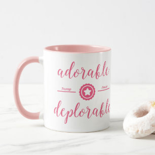 Adorable Deplorable Political Mug Pink