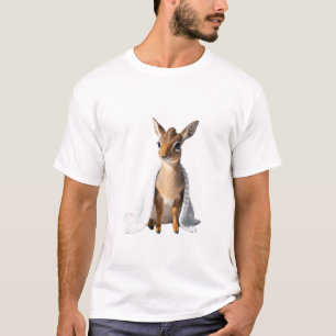 Adorable Dik-dik Wrapped in Soft White Blanket T-Shirt