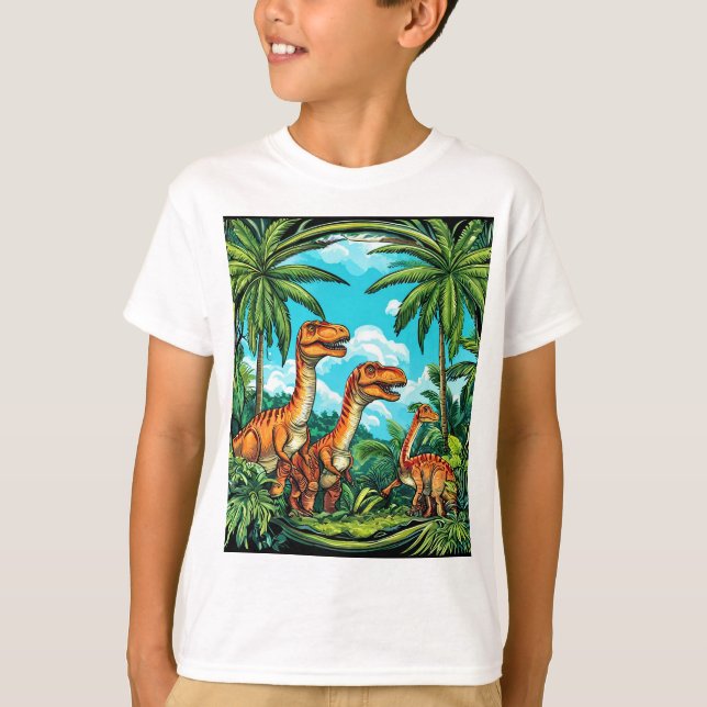 Adorable Dino Graphic Tee | Fun Gift for Kids (Front)