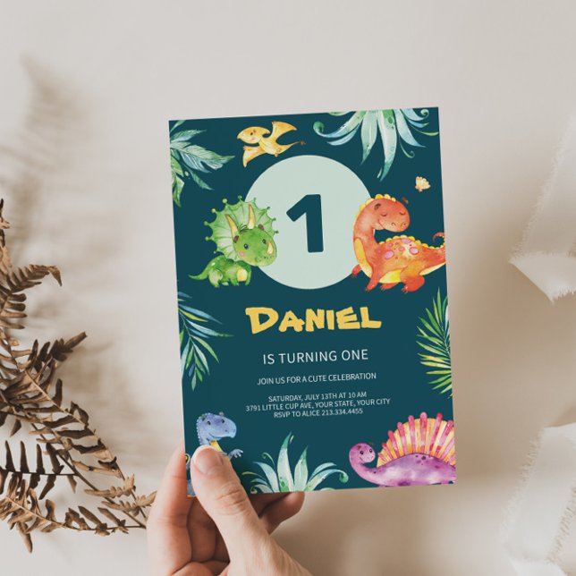 Adorable Dinos Birthday Invitation (Creator Uploaded)