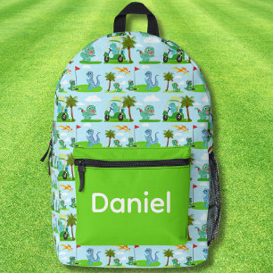   Adorable Dinosaur Golf Kids Pattern  Printed Backpack