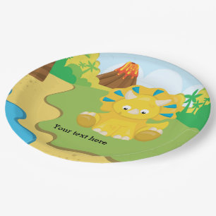 Adorable Dinosaur Paper Plate