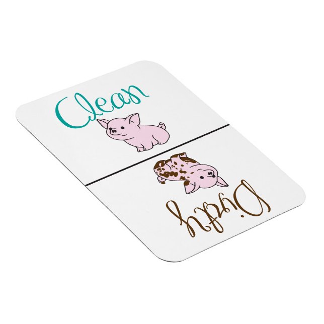 Adorable Dishwasher Magnet Clean/Dirty Piggies (Right Side)