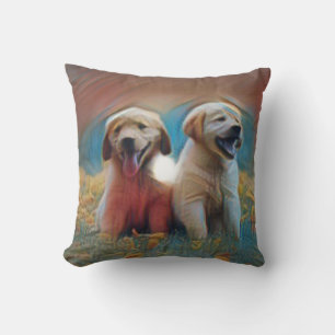 Adorable Dog Artwork Cushion