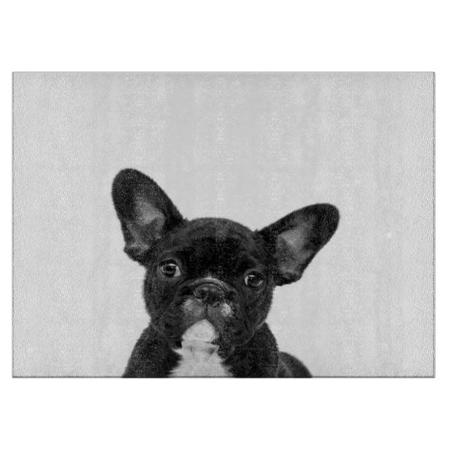 Adorable Dog | Black French Bulldog Face Cutting Board (Front)