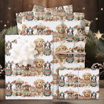 Adorable Dog Cat Pets Knitted Sweaters Christmas Wrapping Paper Sheet<br><div class="desc">Are you looking for the perfect card to send this holiday season to all of your animal-loving friends and family? Look no further than our collection of adorable and festive pet-themed holiday cards! Whether you're a dog groomer, pet sitter, veterinarian, or just a proud owner of a furry friend, our...</div>