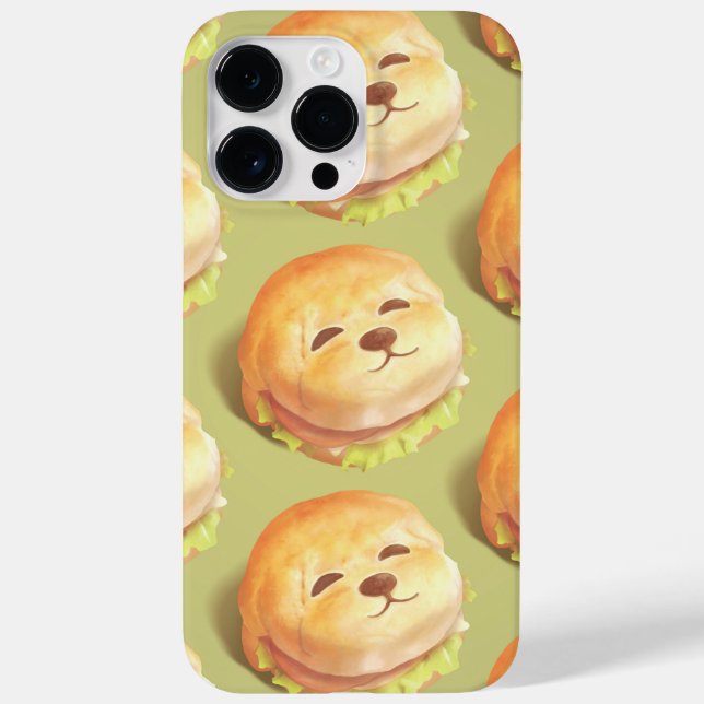 Adorable Dog Face Burger Pattern Case-Mate iPhone Case (Back)