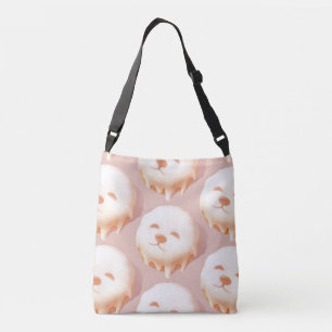 Adorable Dog Face Doughnut Crossbody Bag
