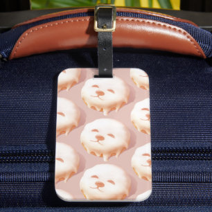 Adorable Dog Face Doughnut Luggage Tag