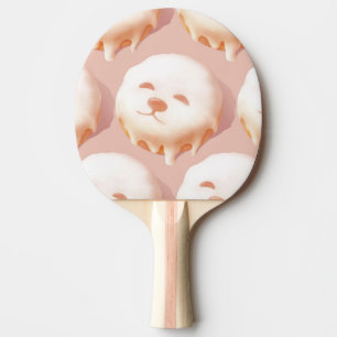 Adorable Dog Face Doughnut Ping Pong Paddle