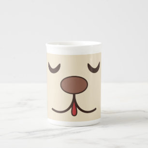 Adorable dog funny sleeping cute face pink mom bone china mug