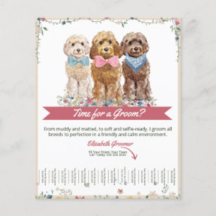 Adorable Dog Groomer Tear Sheet Flyer 