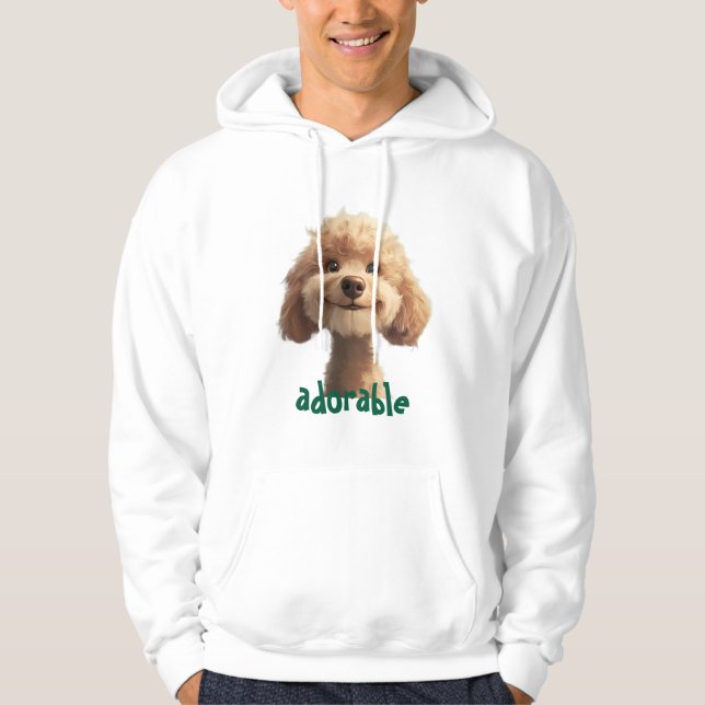 Adorable Dog Illustration Hoodie - Perfect for Pet (Front)
