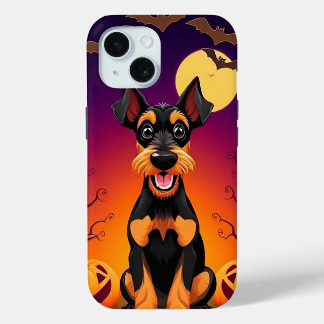Adorable Dog in Halloween Scene Case-Mate iPhone Case (Back)