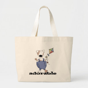 ADORABLE DOG LARGE TOTE BAG