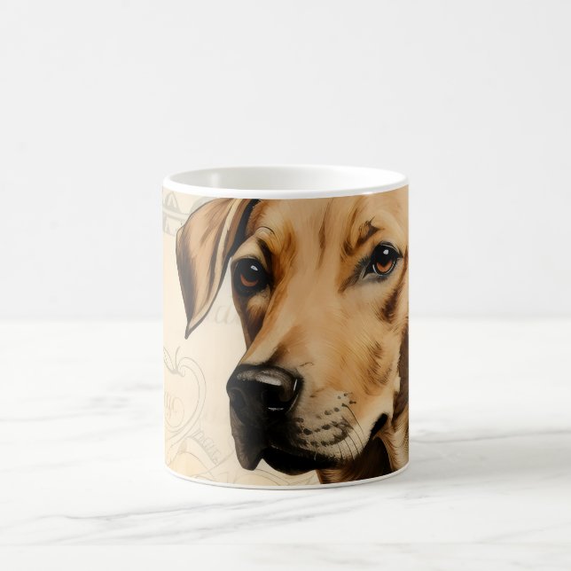 Adorable dog long ears coffee mug (Center)