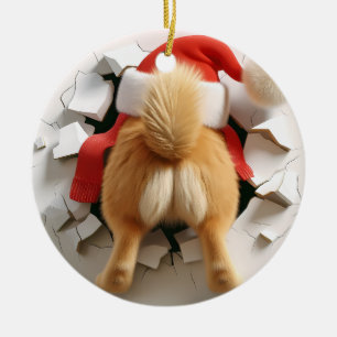 Adorable Dog Ornament – Puppy Face Front & Tail