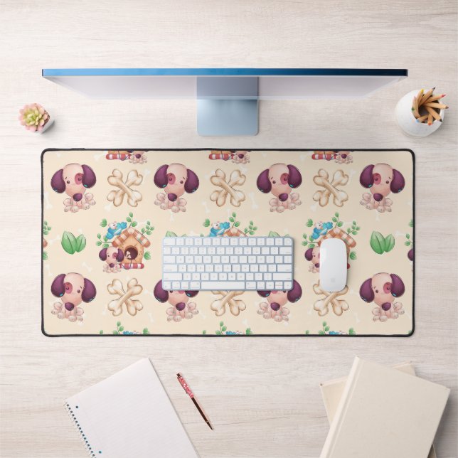 Adorable Dog Pattern  Desk Mat (Office 1)