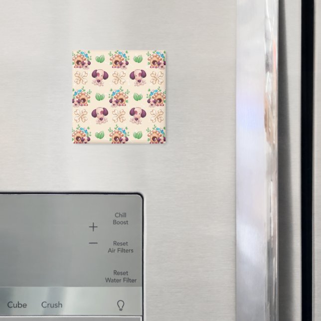 Adorable Dog Pattern  Magnet (In Situ (Fridge))