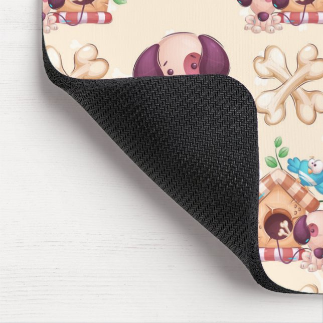 Adorable Dog Pattern  Mouse Mat (Corner)