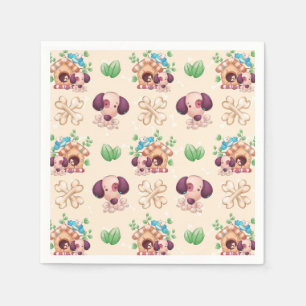 Adorable Dog Pattern Napkin