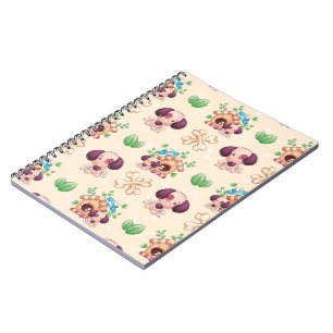 Adorable Dog Pattern Notebook