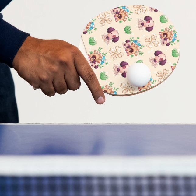 Adorable Dog Pattern  Ping Pong Paddle (Insitu)
